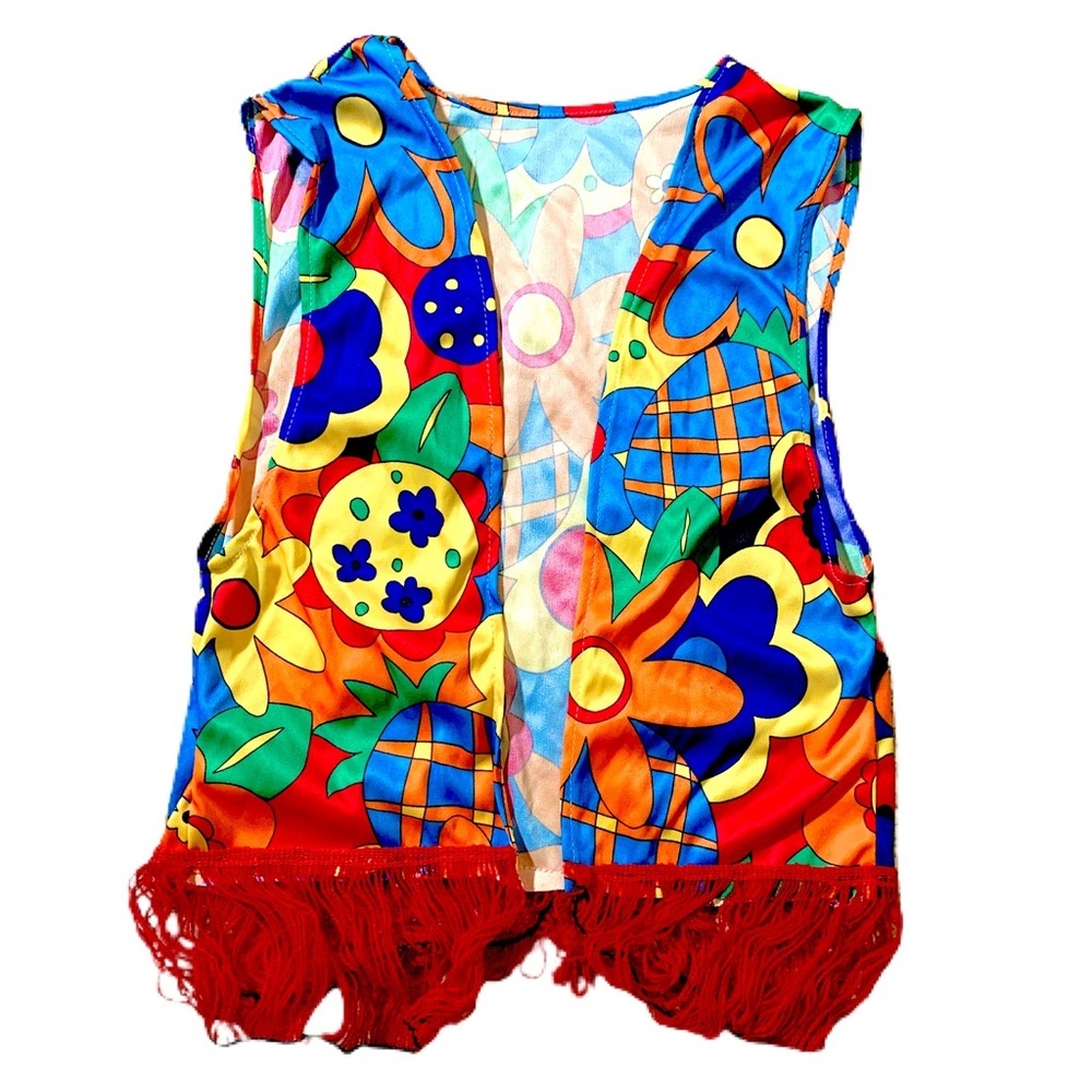 HIPPIE FLOWER POWER COSTUME - Picture 3 of 14